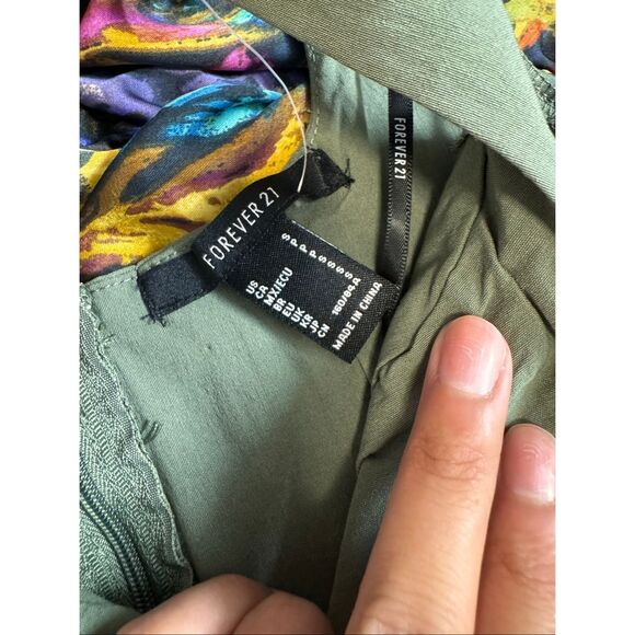 Forever 21 Green Square Neck Bustier Crop Top Size S - Picture 8 of 8